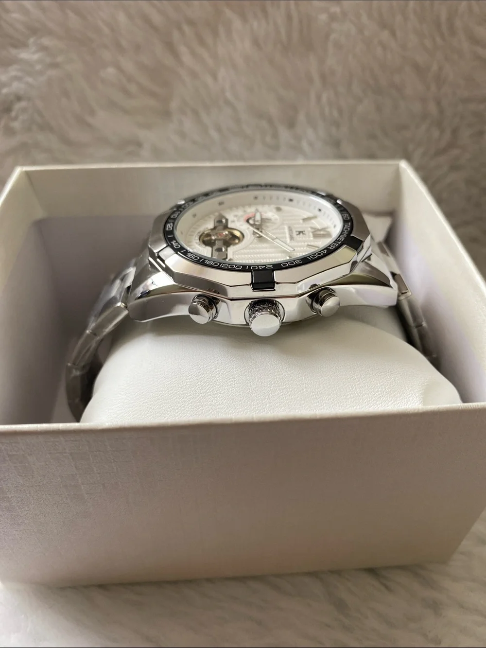 Aokulasic Automatic Men’s Watch with White Dial